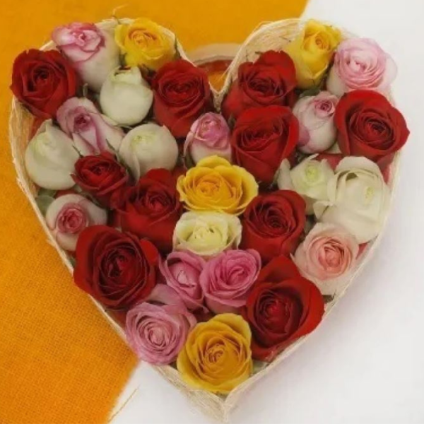 Heart Share Mix Roses Bouquet