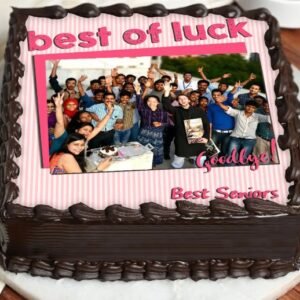 Farewell Square Photo Choco Cake