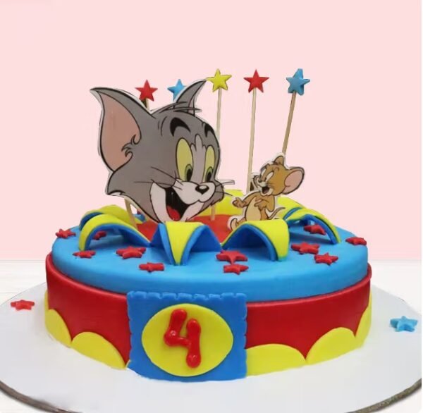 Tom amd Jerry Fondant Cake